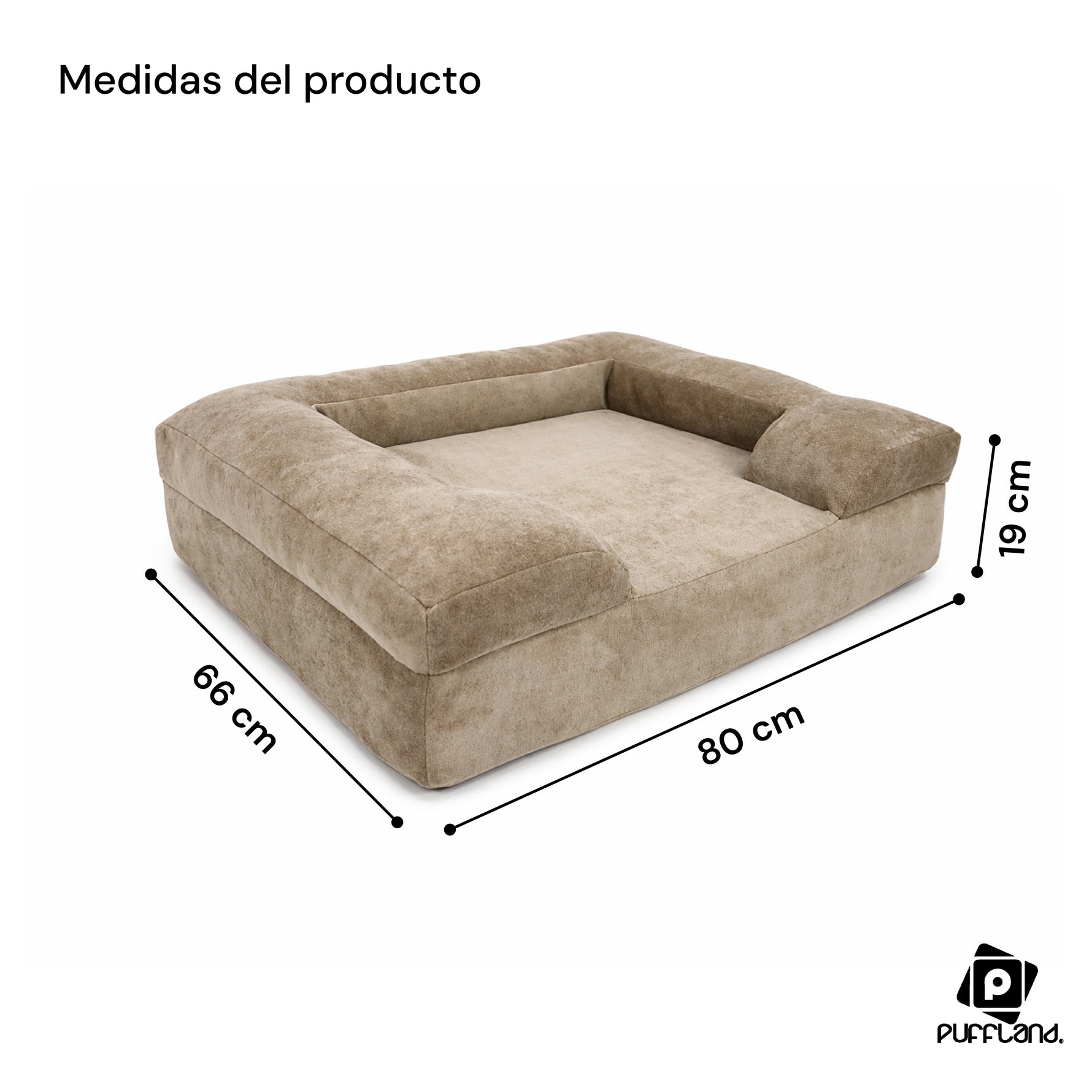 Cama para perro soft Dona, tela resistente