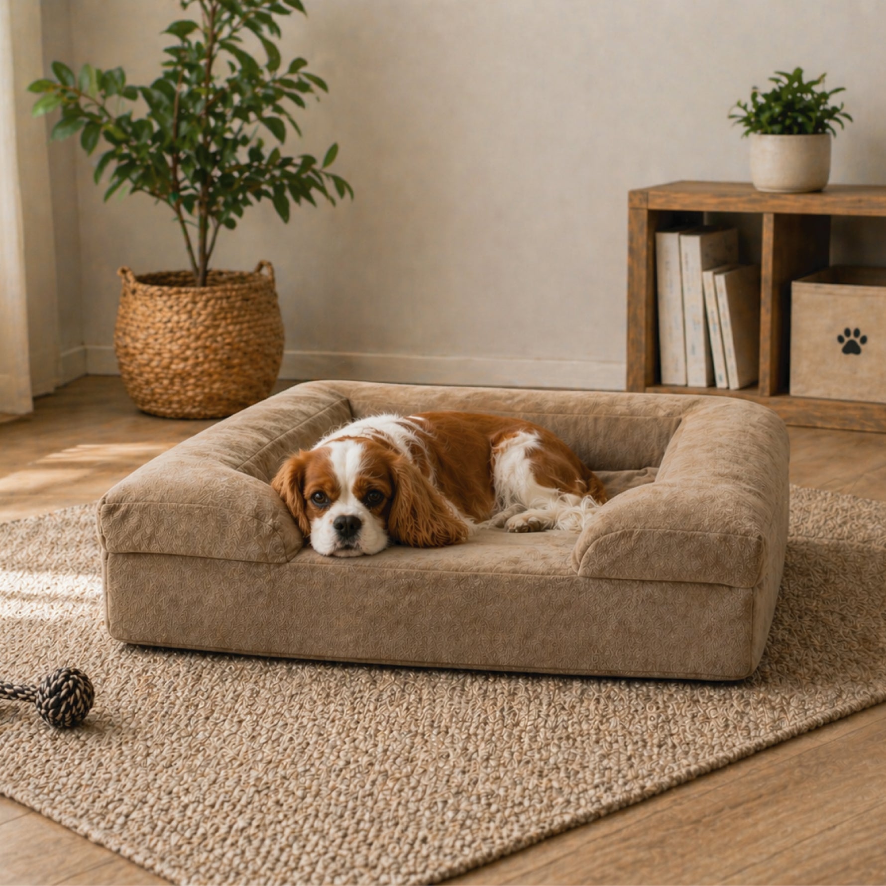 Cama para perro soft Dona, tela resistente